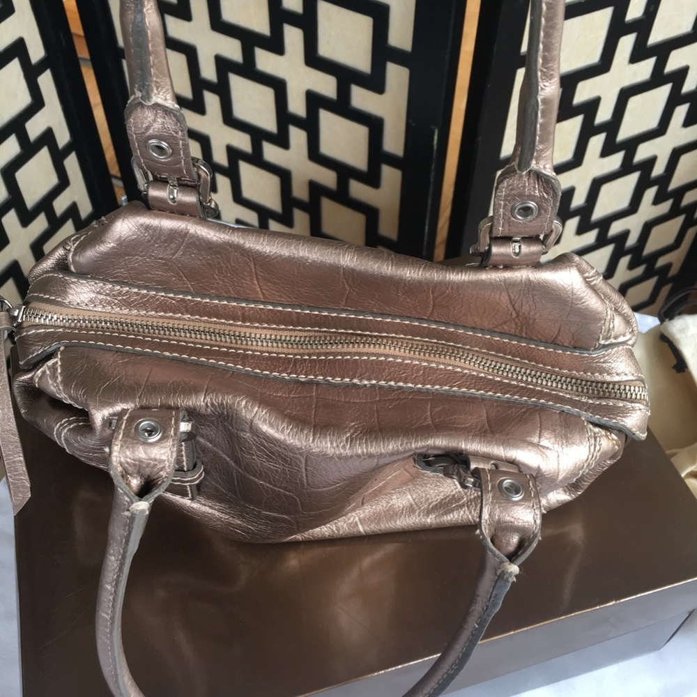Francesco Biasia Metallic Animal Skin-Like Pattern Purse - Picture 8 of 8